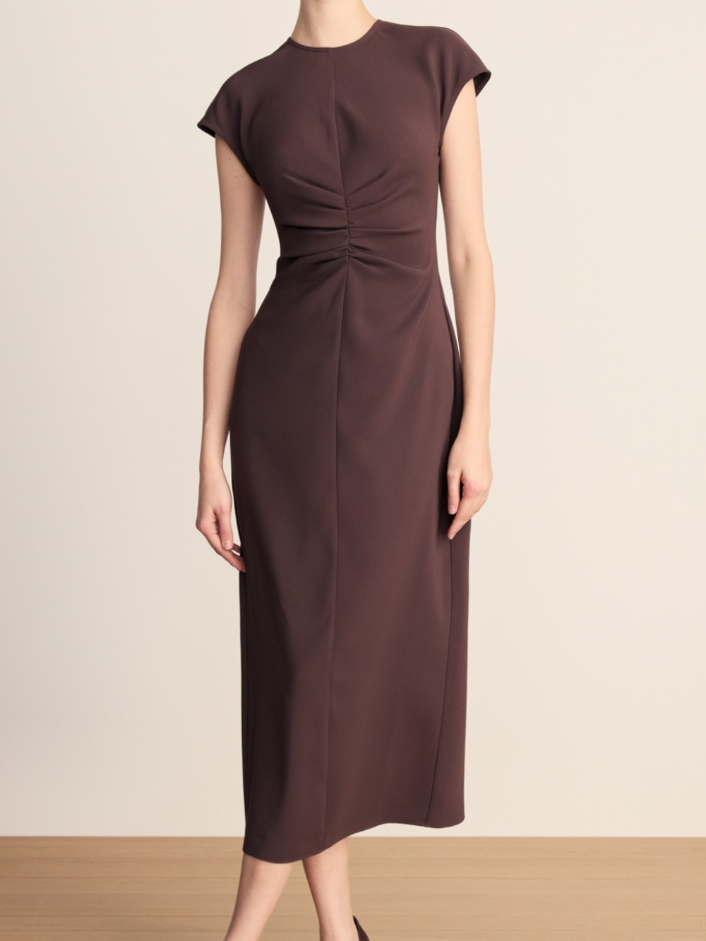 Veronica Beard Midi Dress in Espresso